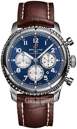 Breitling Aviator 8 B01 Chronograph 43 Niebieski/Skóra Ø43 mm AB0119131C1P4