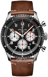 Breitling Aviator 8 B01 Chronograph 43 Czarny/Skóra Ø43 mm AB01194A1B1X1