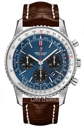 Breitling Navitimer 01 Niebieski/Skóra Ø43 mm AB0121211C1P2