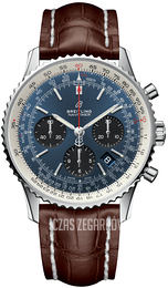 Breitling Navitimer 1 B01 Chronograph 43 Niebieski/Skóra Ø43 mm AB0121211C1P4