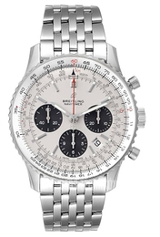 Breitling Navitimer 01 Srebrny/Stal Ø43 mm AB0121211G1A1