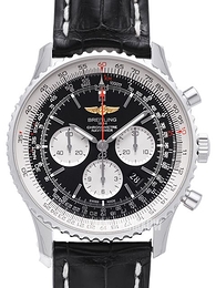 Breitling Navitimer 01 46mm Czarny/Skóra Ø46 mm AB012721-BD09-760P-A20BA.1