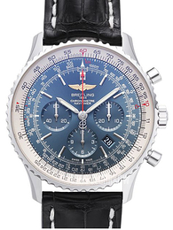 Breitling Navitimer 01 46mm Niebieski/Skóra Ø46 mm AB012721-C889-760P-A20BA.1