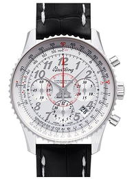 Breitling Montbrillant 01 Srebrny/Skóra Ø40 mm AB013012-G735-728P-A18BA.1