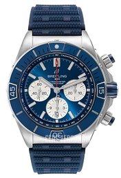 Breitling Super Chronomat B01 44 Niebieski/Guma Ø44 mm AB0136161C1S1