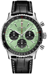 Breitling Navitimer B01 Chronograph 43 Zielony/Skóra Ø43 mm AB0138241L1P1