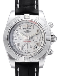 Breitling Chronomat 41 Biały/Skóra Ø41 mm AB014012-A747-728P-A18BA.1