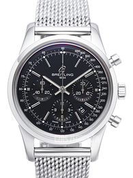 Breitling Transocean Chronograph Czarny/Stal Ø43 mm AB015212-BA99-154A