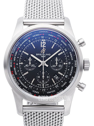 Breitling Transocean Chronograph Czarny/Stal Ø46 mm AB0510U6-BC26-159A