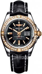 Breitling Galactic 41 Czarny/Skóra Ø41 mm C49350LA-BA09-728P-A18BA.1