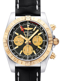 Breitling Chronomat 44 GMT Czarny/Skóra Ø44 mm CB042012-BB86-435X-A20BA.1