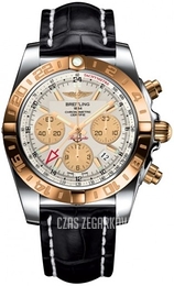 Breitling Chronomat 44 GMT Srebrny/Skóra Ø44 mm CB042012-G755-743P-A20BA.1