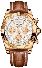Breitling Chronomat 44 Biały/Skóra Ø44 mm HB011012-A696-737P-H20BA.1