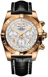 Breitling Chronomat 41 Biały/Skóra Ø41 mm HB014012-A748-728P-H18BA.1