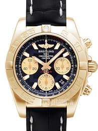 Breitling Chronomat 41 Czarny/Skóra Ø41 mm HB014012-BA53-728P-H18BA.1