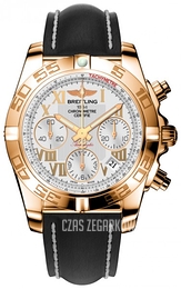 Breitling Chronomat 41 Srebrny/Skóra Ø41 mm HB014012-G759-428X-H18BA.1
