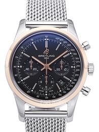 Breitling Transocean Chronograph Czarny/Stal Ø43 mm UB015212-BC74-154A