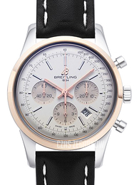 Breitling Transocean Chronograph Srebrny/Skóra Ø43 mm UB015212-G777-435X-A20BA.1