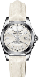 Breitling Galactic 29 Sleek Biały/Skóra Ø29 mm W72348121A1X1