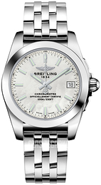 Breitling Galactic 36 Biały/Stal Ø36 mm W7433012-A779-376A