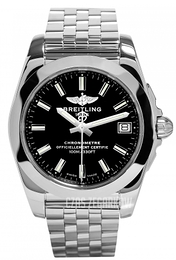 Breitling Czarny/Stal Ø36 mm W7433012-BE08-376A