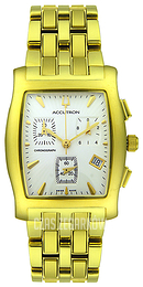 Bulova Accutron Biały/Stal w odcieniu złota 27B60