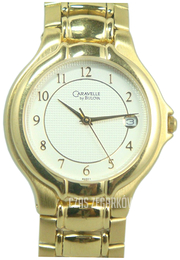 Bulova Caravelle Biały/Stal w odcieniu złota Ø34 mm 44B01
