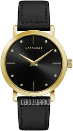 Bulova Caravelle Czarny/Skóra Ø36 mm 44L255