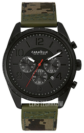Bulova Caravelle Czarny/Tkanina Ø44 mm 45B123