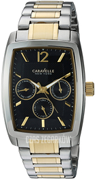 Bulova Caravelle Czarny/Stal w odcieniu złota 45C112