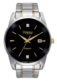 Bulova Caravelle Czarny/Stal w odcieniu złota Ø40 mm 45D105