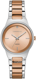 Bulova Caravelle Różowe złoto/Stal w kolorze różowego złota Ø30 mm 45P109