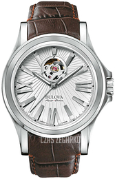 Bulova Accutron Srebrny/Skóra Ø40 mm 63A124
