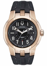 Bulova Accutron Czarny/Skóra Ø43 mm 64B110