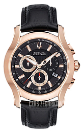 Bulova Accutron Czarny/Skóra Ø42 mm 64B111