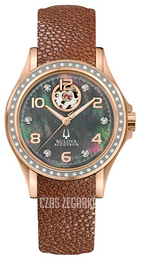 Bulova Accutron Czarny/Skóra Ø34 mm 65R112