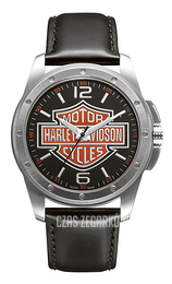 Bulova Harley-Davidson Czarny/Skóra 76A132