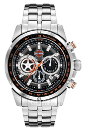 Bulova Harley-Davidson Czarny/Stal Ø42 mm 76B160