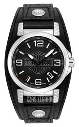 Bulova Harley-Davidson Szary/Skóra Ø38 mm 76B163