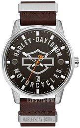 Bulova Harley-Davidson Brązowy/Skóra Ø45 mm 76B178