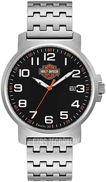 Bulova Harley-Davidson Czarny/Stal Ø42 mm 76B187