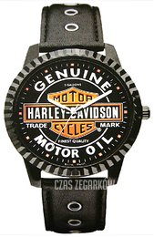 Bulova Harley-Davidson Czarny/Skóra Ø42 mm 78A107