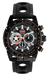 Bulova Harley-Davidson Czarny/Skóra Ø42 mm 78B120