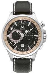 Bulova Adventurer Czarny/Skóra Ø44 mm 96B141