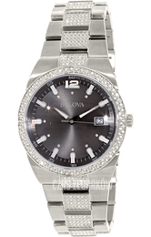 Bulova Crystal Szary/Stal Ø43 mm 96B221