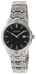Bulova Bracelet Czarny/Stal Ø40 mm 96B223