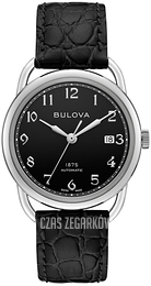 Bulova Czarny/Skóra Ø38 mm 96B325