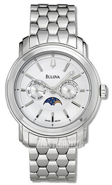 Bulova Dress Biały/Stal Ø40 mm 96C34