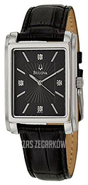 Bulova Diamond Czarny/Skóra 96D113