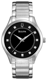 Bulova Dress Czarny/Stal Ø40 mm 96D114